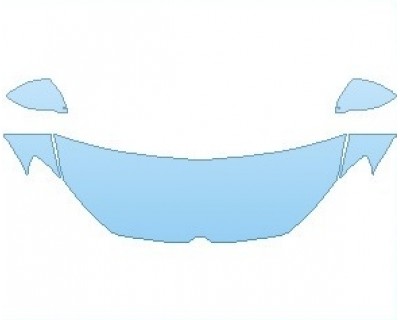 PAINT PROTECTION KIT - 2023 VOLKSWAGEN GOLF SE HATCHBACK HOOD (NO WRAPPED EDGES) - PRECUT PPF CLEAR BRA WRAP