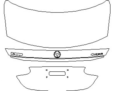 2021 MERCEDES E CLASS AMG LINE SEDAN REAR DECK LID WITH E 350 AND 4MATIC EMBLEMS