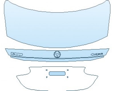 PAINT PROTECTION KIT - 2022 MERCEDES E CLASS BASE SEDAN REAR DECK LID WITH E 350 AND 4MATIC EMBLEMS - PRECUT PPF CLEAR BRA WRAP