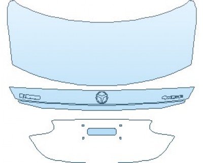 2022 MERCEDES E CLASS AMG LINE SEDAN REAR DECK LID WITH E 350 AND 4MATIC EMBLEMS