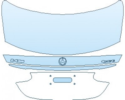 2022 MERCEDES E CLASS BASE SEDAN REAR DECK LID WITH E 450 AND 4MATIC EMBLEMS