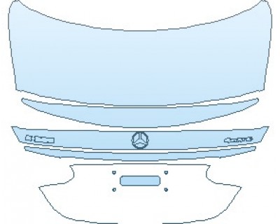 2022 MERCEDES E CLASS BASE SEDAN REAR DECK LID WITH SPOILER E 350 AND 4MATIC EMBLEMS