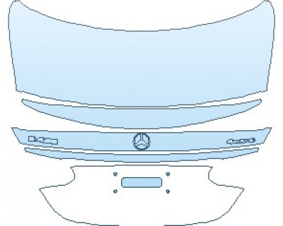 2021 MERCEDES E CLASS AMG LINE SEDAN REAR DECK LID WITH SPOILER E 450 AND 4MATIC EMBLEMS