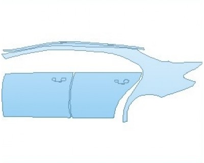 PAINT PROTECTION KIT - 2022 MERCEDES E CLASS BASE SEDAN REAR QUARTER PANEL AND DOORS LEFT SIDE - PRECUT PPF CLEAR BRA WRAP