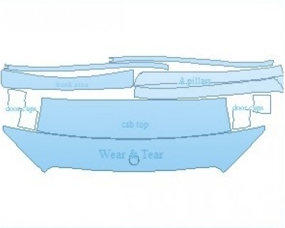 PAINT PROTECTION KIT - 2022 MERCEDES E CLASS BASE SEDAN COMMON WEAR AREA KIT - PRECUT PPF CLEAR BRA WRAP