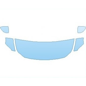 PAINT PROTECTION KIT - 2021 MERCEDES CLA CLASS BASE COUPE HOOD (WRAPPED EDGES) - PRECUT PPF CLEAR BRA WRAP
