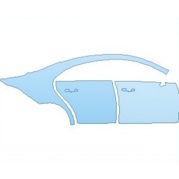PAINT PROTECTION KIT - 2021 MERCEDES CLA CLASS BASE COUPE REAR QUARTER AND DOORS RIGHT - PRECUT PPF CLEAR BRA WRAP