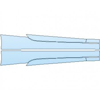 PAINT PROTECTION KIT - 2021 MERCEDES S CLASS 560 CABRIOLET ROCKER PANELS - PRECUT PPF CLEAR BRA WRAP