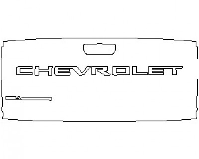 2022 CHEVROLET SILVERADO 1500 RST TAILGATE WITH CHEVROLET LETTERS AND SILVERADO EMBLEM