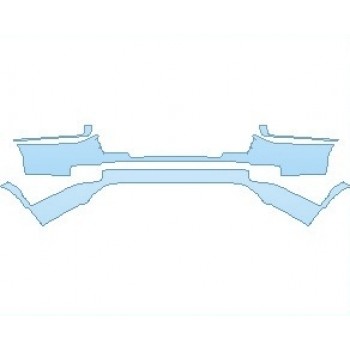 PAINT PROTECTION KIT - 2021 HYUNDAI PALISADE LIMITED REAR BUMPER WITH BUMPER APPLIQUE - PRECUT PPF CLEAR BRA WRAP