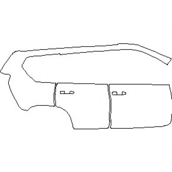 2023 LEXUS GX 460 LUXURY WITH SPORT DESIGN PKG REAR QUARTER PANEL & DOORS RIGHT SIDE