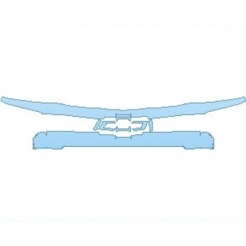 PAINT PROTECTION KIT - 2022 CHEVROLET SILVERADO 1500 WT GRILLE FOR LT & RST & LTZ TRIM - PRECUT PPF CLEAR BRA WRAP