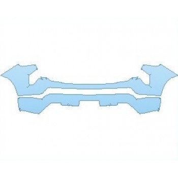 PAINT PROTECTION KIT - 2022 CHEVROLET SILVERADO 1500 RST BUMPER (plate cut out) - PRECUT PPF CLEAR BRA WRAP
