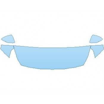 PAINT PROTECTION KIT - 2021 HYUNDAI ELANTRA GT BASE HOOD (NO WRAPPED EDGES) - PRECUT PPF CLEAR BRA WRAP
