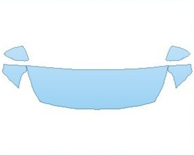 PAINT PROTECTION KIT - 2022 HYUNDAI ELANTRA GT BASE HOOD (NO WRAPPED EDGES) - PRECUT PPF CLEAR BRA WRAP