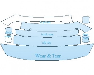 PAINT PROTECTION KIT - 2022 HYUNDAI ELANTRA GT BASE COMMON WEAR AREA KIT - PRECUT PPF CLEAR BRA WRAP