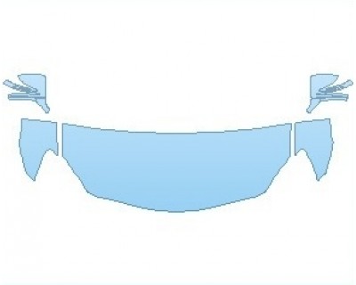 PAINT PROTECTION KIT - 2021 MERCEDES SLC ROADSTER 300 AMG LINE HOOD (WRAPPED EDGES) - PRECUT PPF CLEAR BRA WRAP