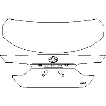 2021 TOYOTA CAMRY XLE V6 REAR DECK LID WITH LE EMBLEM