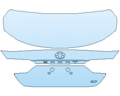 PAINT PROTECTION KIT - 2024 TOYOTA CAMRY XLE V6 REAR DECK LID WITH LE EMBLEM - PRECUT PPF CLEAR BRA WRAP