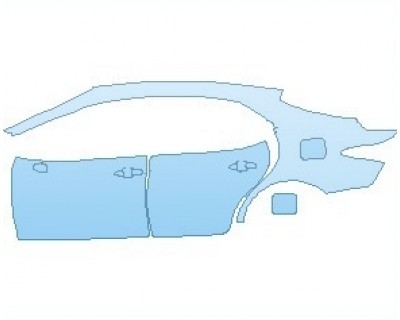 PAINT PROTECTION KIT - 2024 TOYOTA CAMRY XLE V6 REAR QUARTER PANEL & DOORS LEFT SIDE - PRECUT PPF CLEAR BRA WRAP