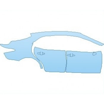 PAINT PROTECTION KIT - 2021 TOYOTA CAMRY LE REAR QUARTER PANEL AND DOORS RIGHT SIDE - PRECUT PPF CLEAR BRA WRAP