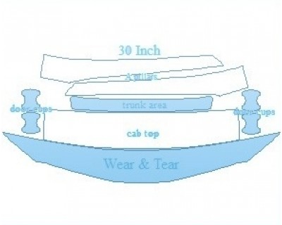PAINT PROTECTION KIT - 2024 TOYOTA CAMRY XLE V6 COMMON WEAR AREA KIT - PRECUT PPF CLEAR BRA WRAP