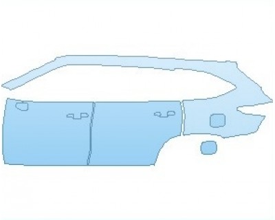 PAINT PROTECTION KIT - 2025 TOYOTA HIGHLANDER HYBRID XLE REAR QUARTER PANEL & DOORS LEFT SIDE - PRECUT PPF CLEAR BRA WRAP