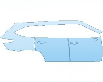 PAINT PROTECTION KIT - 2025 TOYOTA HIGHLANDER HYBRID XLE REAR QUARTER PANEL & DOORS RIGHT SIDE - PRECUT PPF CLEAR BRA WRAP