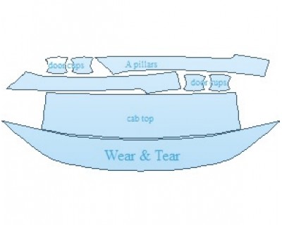 PAINT PROTECTION KIT - 2023 HYUNDAI SANTA CRUZ LIMITED COMMON WEAR AREA KIT - PRECUT PPF CLEAR BRA WRAP