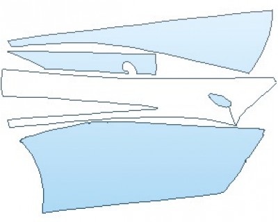 PAINT PROTECTION KIT - 2021 MCLAREN 620R COUPE DOOR RIGHT SIDE - PRECUT PPF CLEAR BRA WRAP