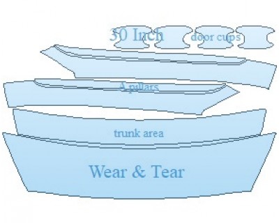 PAINT PROTECTION KIT - 2023 HYUNDAI SONATA HYBRID SEL COMMON WEAR AREA KIT - PRECUT PPF CLEAR BRA WRAP