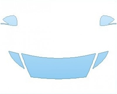 PAINT PROTECTION KIT - 2023 HYUNDAI SONATA HYBRID SEL HOOD 18 INCH (NO WRAPPED EDGES) - PRECUT PPF CLEAR BRA WRAP