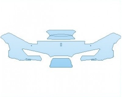 PAINT PROTECTION KIT - 2020 FERRARI 488 PISTA SPIDER BUMPER WITH WASHERS - INVISIBLEMASK - 3M PAINT PROTECTION