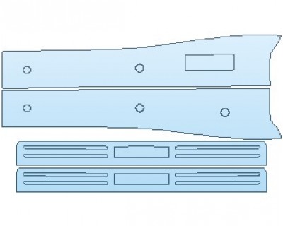 PAINT PROTECTION KIT - 2020 FERRARI 488 PISTA SPIDER DOOR SILLS INTERIOR - INVISIBLEMASK - 3M PAINT PROTECTION