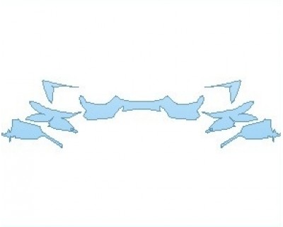 PAINT PROTECTION KIT - 2020 FERRARI 488 PISTA SPIDER CARBON FIBER TRIM FRONT - INVISIBLEMASK - 3M PAINT PROTECTION