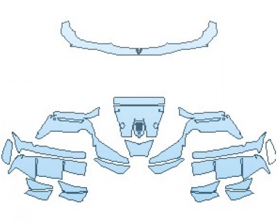 PAINT PROTECTION KIT - 2020 FERRARI 488 PISTA SPIDER CARBON FIBER TRIM REAR - INVISIBLEMASK - 3M PAINT PROTECTION