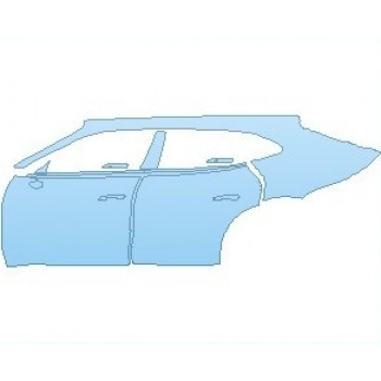 PAINT PROTECTION KIT - 2022 PORSCHE TAYCAN 4S CROSS TURISMO REAR QUARTER PANEL AND DOORS LEFT - PRECUT PPF CLEAR BRA WRAP