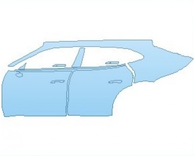 PAINT PROTECTION KIT - 2022 PORSCHE TAYCAN 4S CROSS TURISMO REAR QUARTER PANEL AND DOORS LEFT - PRECUT PPF CLEAR BRA WRAP