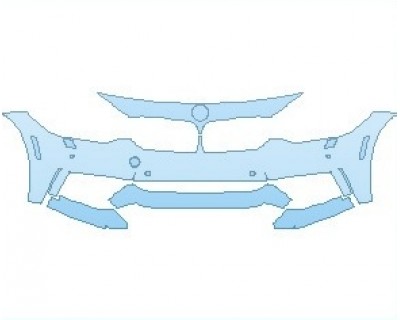 PAINT PROTECTION KIT - 2020 BMW 4 SERIES M SPORT COUPE BUMPER WITH WASHERS AND SENSORS - INVISIBLEMASK - 3M PAINT PROTECTION