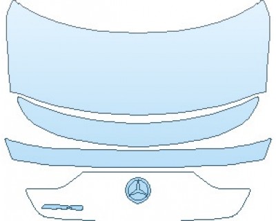 PAINT PROTECTION KIT - 2020 MERCEDES CLA CLASS AMG 35 REAR DECK LID WITH AMG EMBLEM - INVISIBLEMASK - 3M PAINT PROTECTION