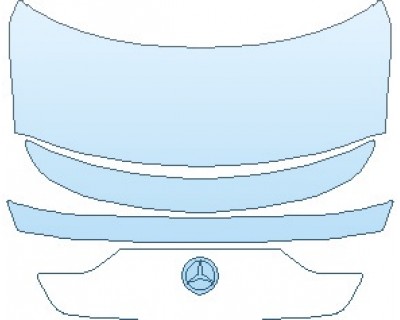 PAINT PROTECTION KIT - 2020 MERCEDES CLA CLASS AMG 35 REAR DECK LID WITHOUT EMBLEMS - INVISIBLEMASK - 3M PAINT PROTECTION