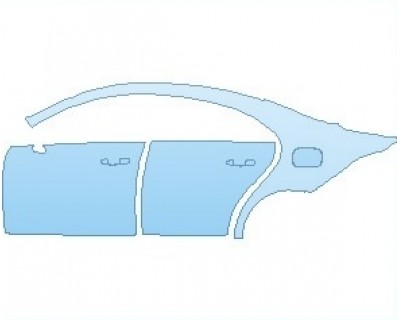 PAINT PROTECTION KIT - 2020 MERCEDES CLA CLASS AMG 35 REAR QUARTER AND DOORS LEFT - INVISIBLEMASK - 3M PAINT PROTECTION