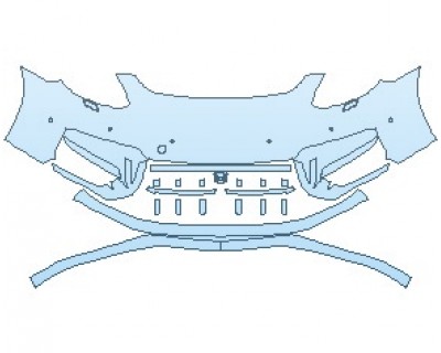 2020 PORSCHE PANAMERA GTS STANDARD WHEELBASE BUMPER WITH SENSORS and WASHERS
