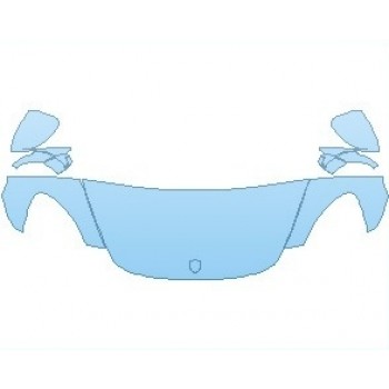 PAINT PROTECTION KIT - 2020 PORSCHE PANAMERA GTS STANDARD WHEELBASE HOOD NO WRAPPED EDGES - PRECUT PPF CLEAR BRA WRAP