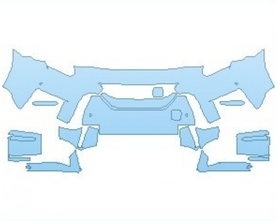 PAINT PROTECTION KIT - 2023 NISSAN GT-R NISMO BUMPER WITH SENSORS - PRECUT PPF CLEAR BRA WRAP