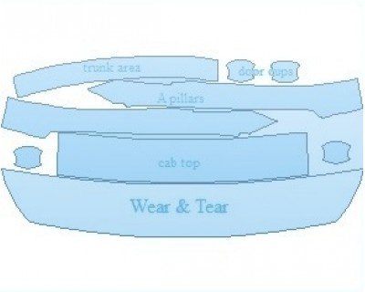 PAINT PROTECTION KIT - 2022 HYUNDAI ACCENT LIMITED COMMON WEAR AREA KIT - PRECUT PPF CLEAR BRA WRAP