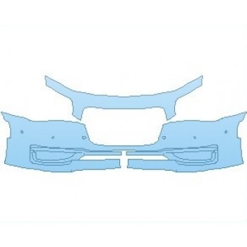 PAINT PROTECTION KIT - 2023 CHRYSLER 300 S WITH S APPEARANCE PKG BUMPER WITH SENSORS - PRECUT PPF CLEAR BRA WRAP