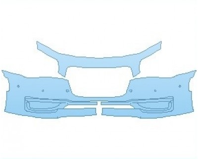 PAINT PROTECTION KIT - 2023 CHRYSLER 300 S WITH S APPEARANCE PKG BUMPER WITH SENSORS - PRECUT PPF CLEAR BRA WRAP