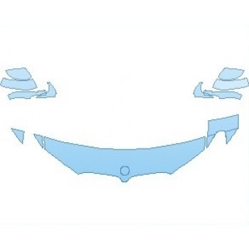 PAINT PROTECTION KIT - 2021 BMW X3 M-SPORT HOOD 18 INCH (NO WRAPPED EDGES) - PRECUT PPF CLEAR BRA WRAP