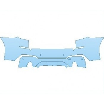 PAINT PROTECTION KIT - 2021 BMW X3 M-SPORT REAR BUMPER WITH SENSORS - PRECUT PPF CLEAR BRA WRAP